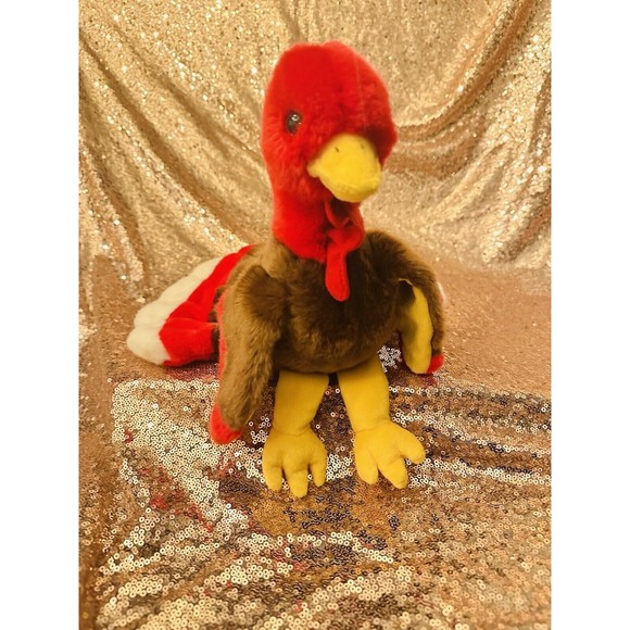 TY Beanie Buddy 9" GOBBLES the Turkey Plush Stuffed Animal Toy - Picture 1 of 6